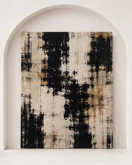 high contrast modern rug luxury design
