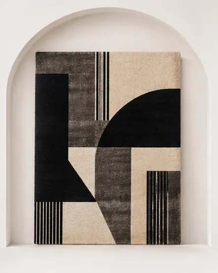 geometric handmade rug modern interior
