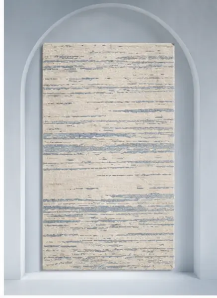 Aura Collection stone linen flatweave rug by Planet Arts