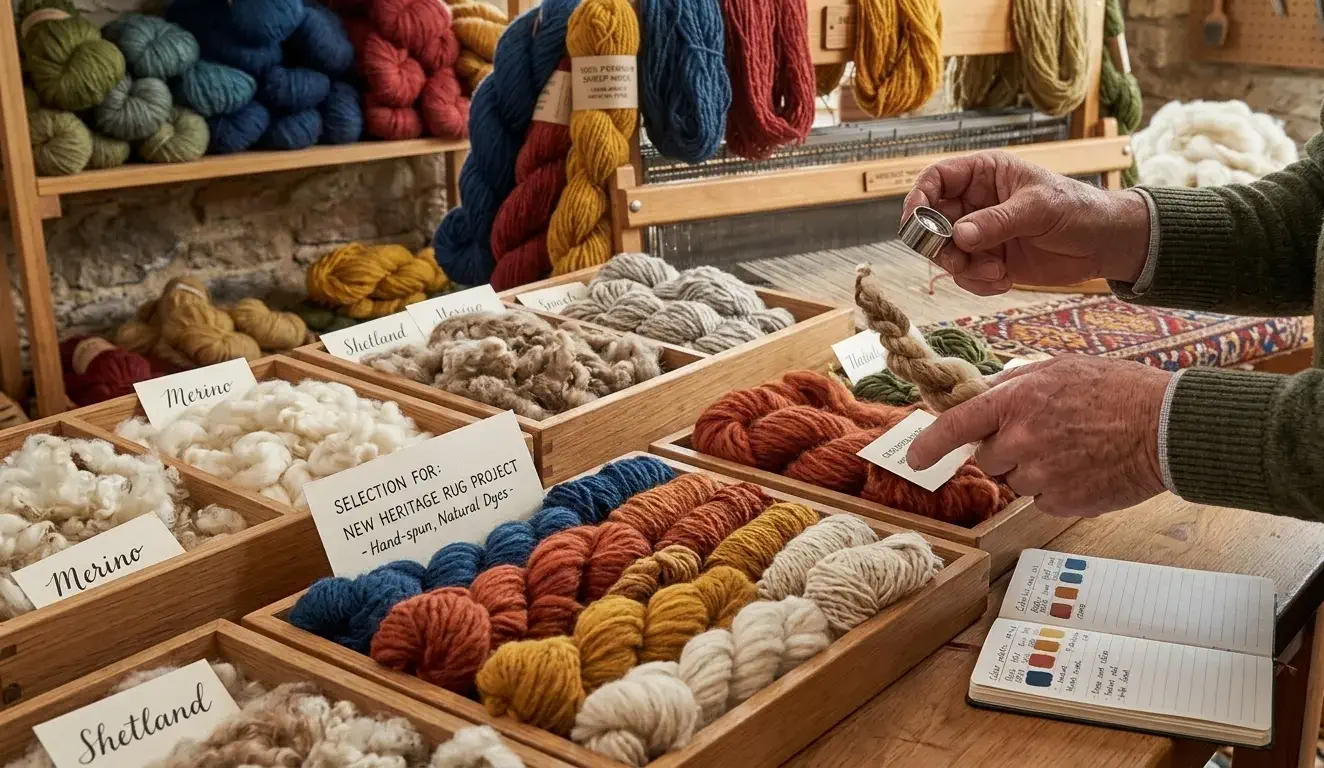Premium Wool Selection for Handmade Rugs