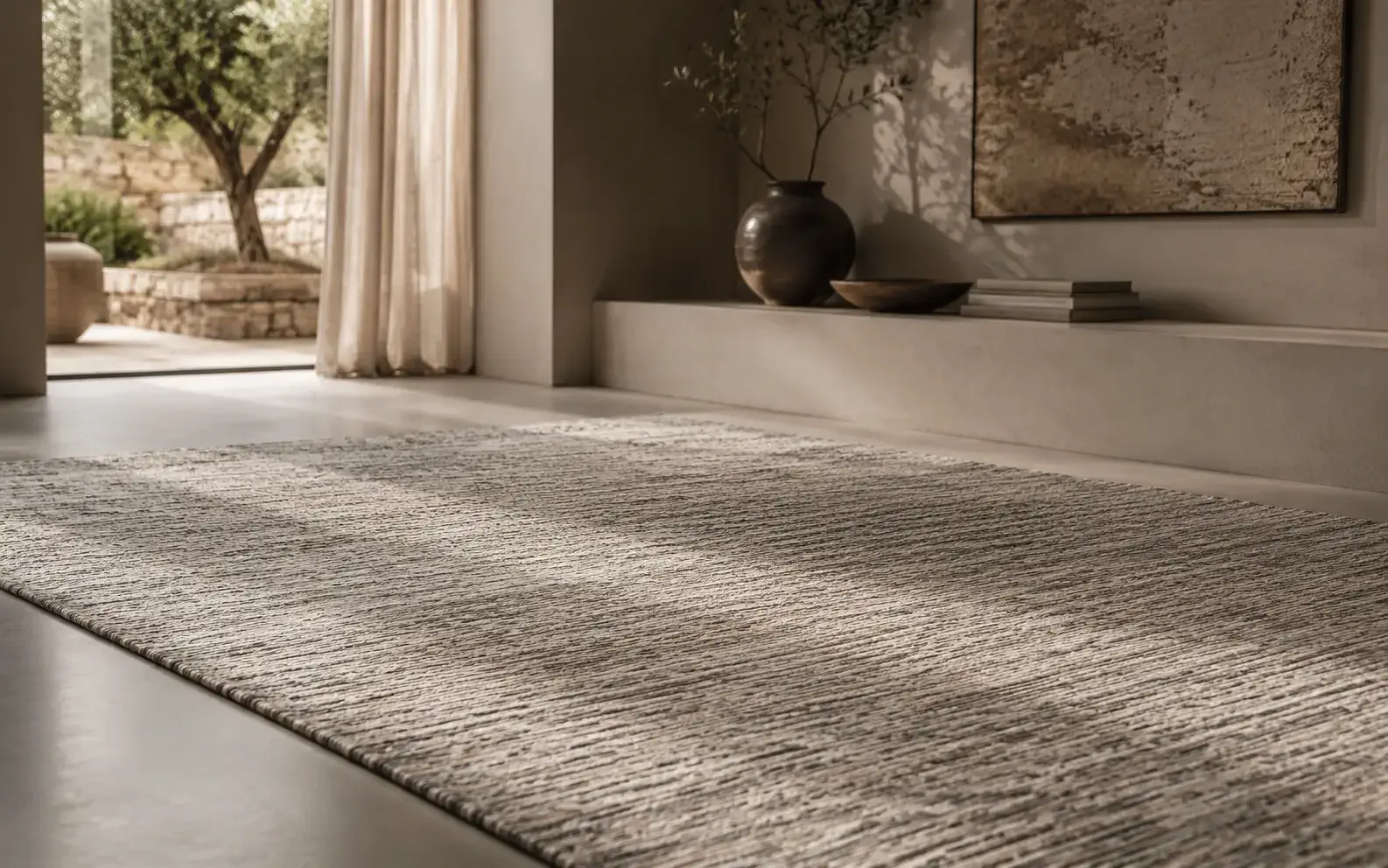 Luxury handwoven flatweave rug by Planet Arts, Jaipur