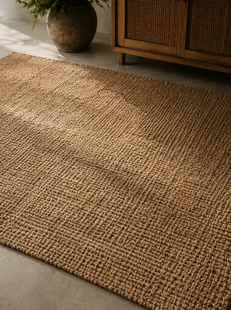 Jute flatweave rug natural fibre Planet Arts