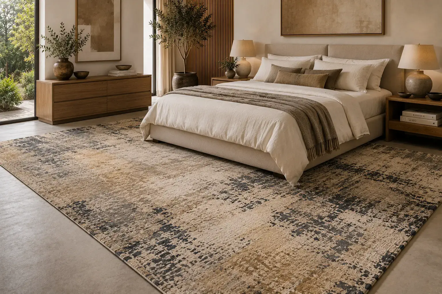 Flatweave rug in vacation home or resort