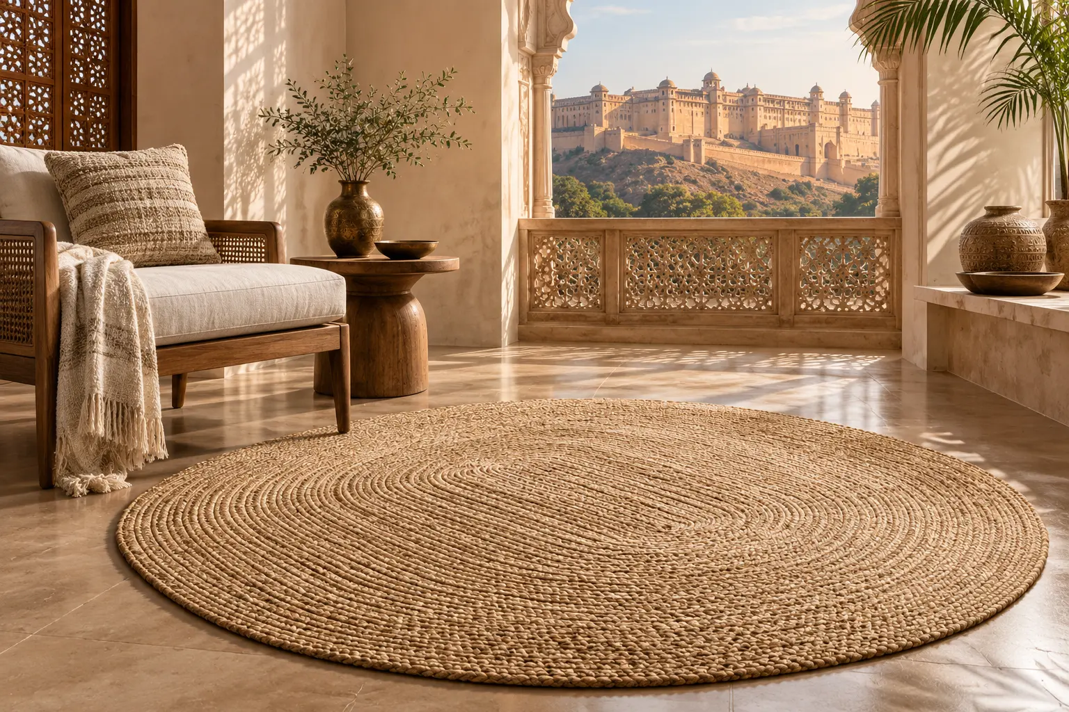 Handmade natural jute rugs by Planet Arts
